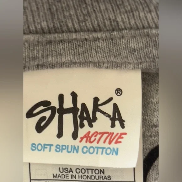 Shaka Active Soft Spun Cotton Gray T-Shirt - Picture 6 of 8